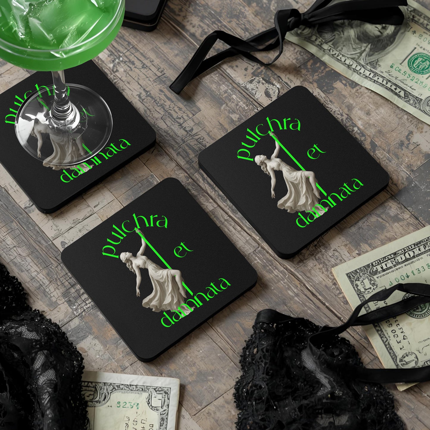 Sinful Sips Coaster IV