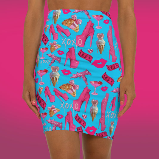 HELLA BLUE Pensil Skirt