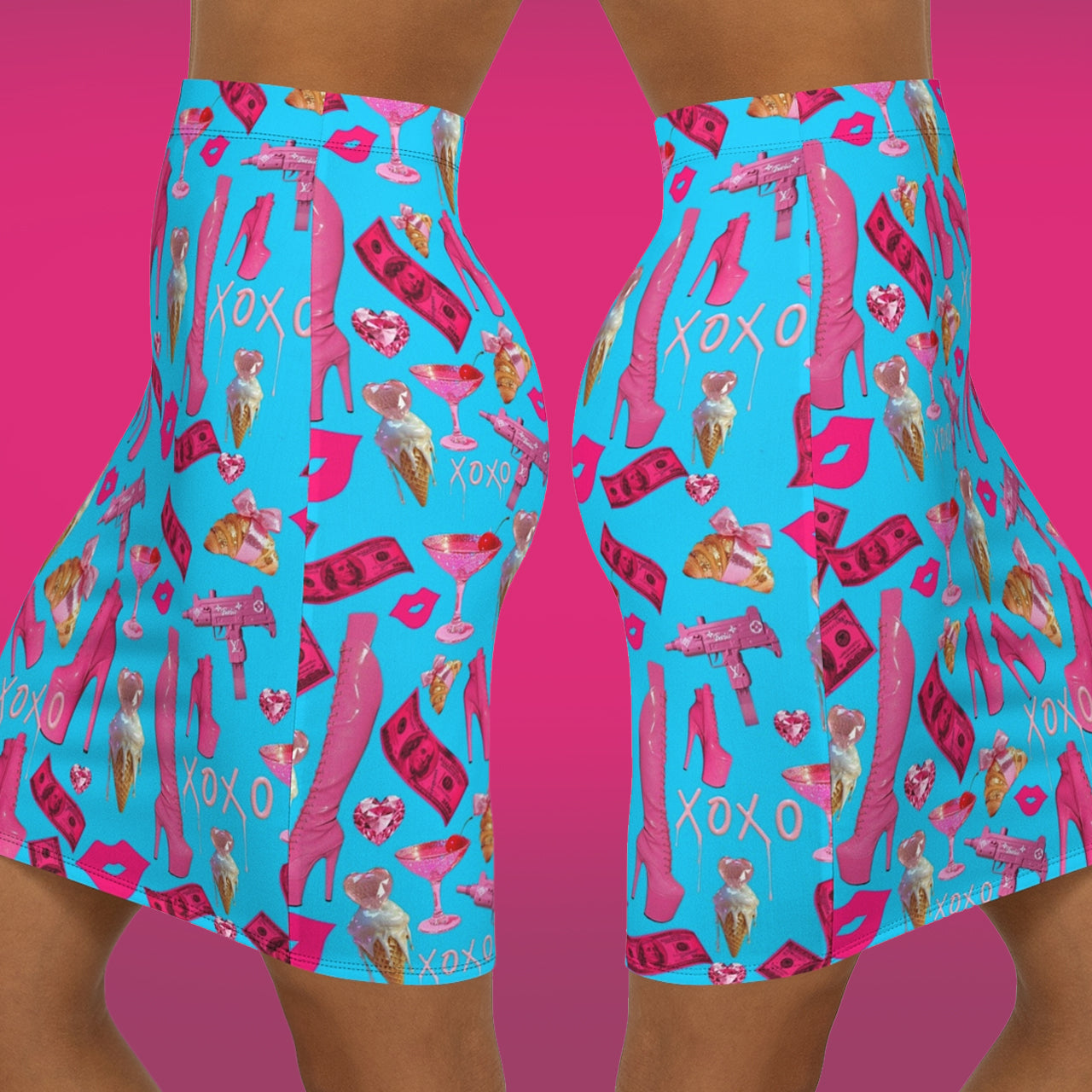 HELLA BLUE Pensil Skirt